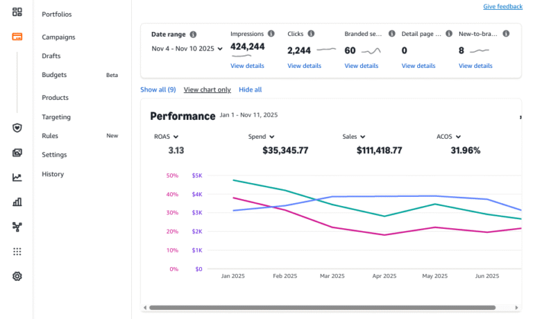 Ecomrise Sellers Amazon Ads Portfolio 1